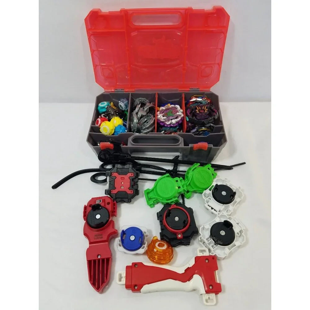 Beyblade Parts Lot 60 pieces Layers Turbo Discs Valtryek Sphinx BeyWarriors Case